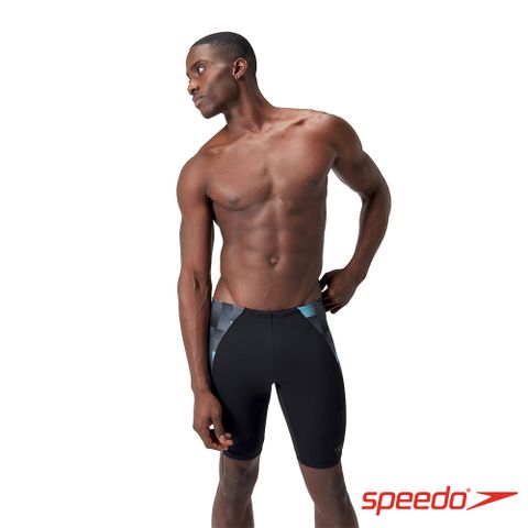 SPEEDO 男 運動及膝泳褲 Splice 黑/炭灰/藍