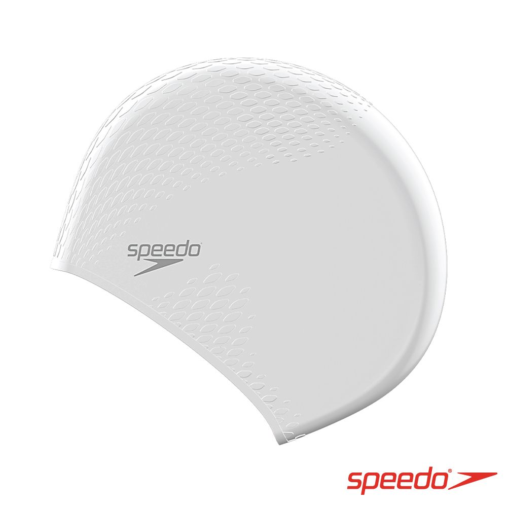 SPEEDO  成人矽膠泳帽 Bubble Active+ 白