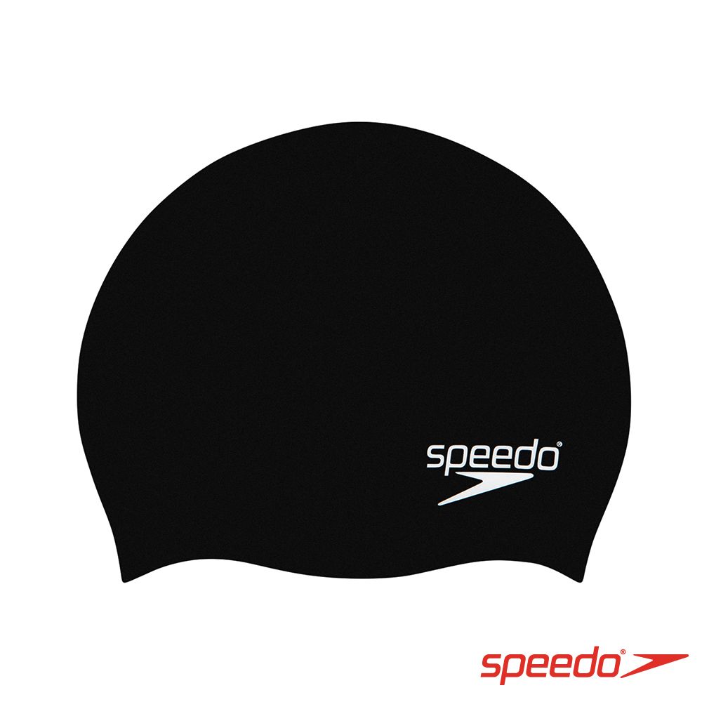 SPEEDO  兒童 矽膠泳帽Plain Moulded 黑