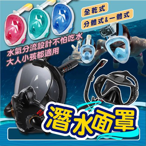 【潛水面罩】浮潛面罩 浮潛面罩 潛水裝備 浮潛裝備 潛水蛙鏡 潛水泳鏡 浮潛全面罩 浮潛面鏡