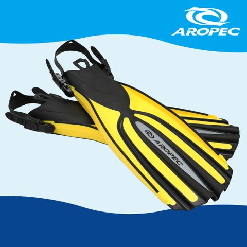 AROPEC Alacrity 調整式潛水蛙鞋 F-GY07 / 黑黃