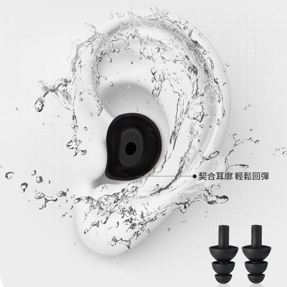 SUNY 矽膠鼻夾耳塞套組 游泳鼻夾耳塞 硅膠鼻夾 防耳朵進水神器 防水游泳配件 贈收納盒（衝浪 浮潛 戲水）