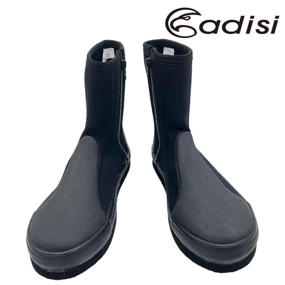 ADISI  長筒防滑鞋【黑色/長橡膠片】AS24010 (23~30)