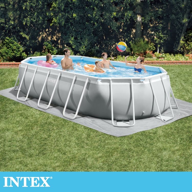 INTEX 長型框架速搭大型游泳池(附濾水泵)503x274x122cm(13365L)適用6歲+ (26795EH)