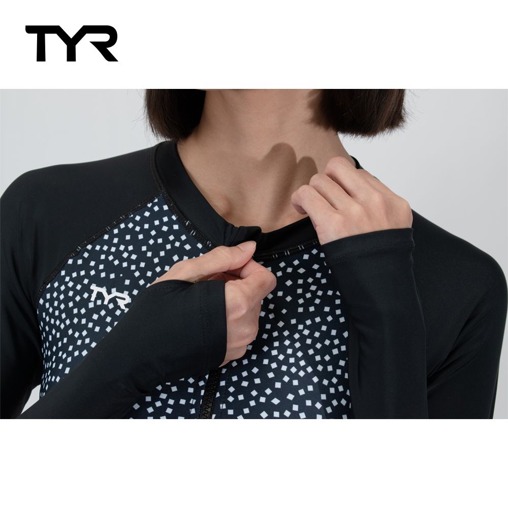 TYR 長袖連身中叉三角泳衣 5252483