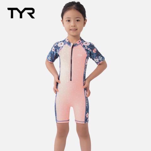 TYR 短袖連身及膝褲女童泳衣 5281425