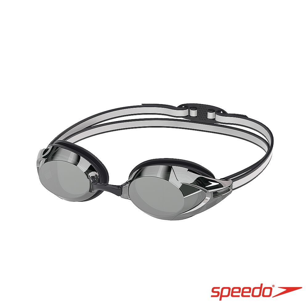 SPEEDO 成人 競技泳鏡 鏡面Vanquisher 3.0 黑/煙灰/銀