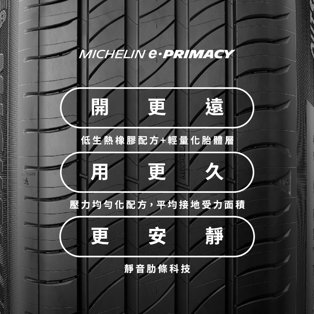 MICHELIN 米其林 【官方直營】e PRIMACY 215/55R17 4入組 極致省油輪胎  燃油車/電動車/油電車適用