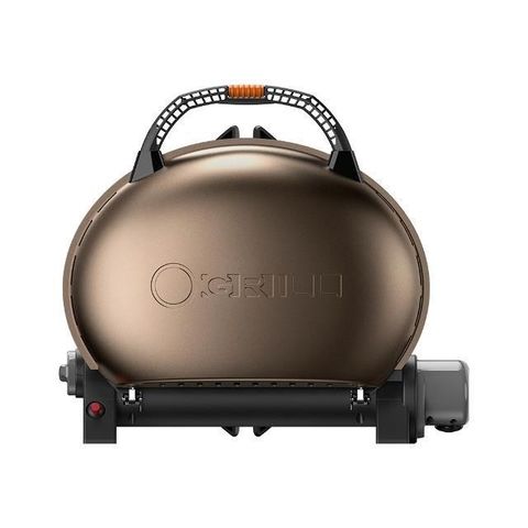 【南紡購物中心】 O-GRILL 500-E美式時尚可攜式瓦斯烤肉爐-輕型包套-香檳金