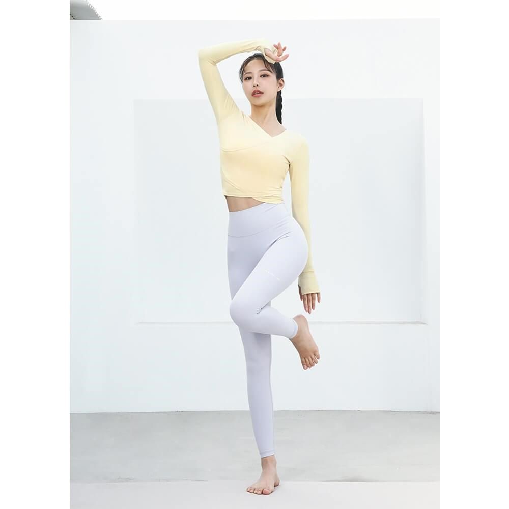GRANDELINE 交叉短版長袖罩衫 - Sand Beige - LT422