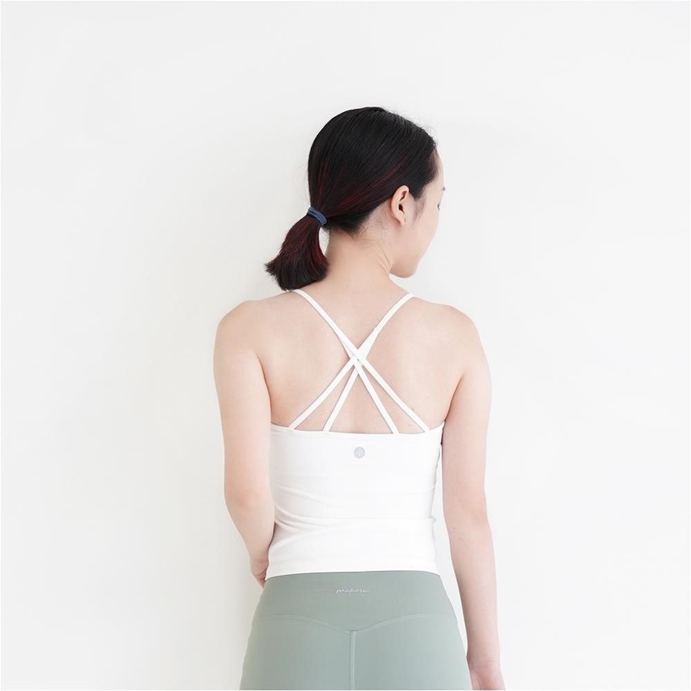 Mukasa 【南紡購物中心】 DURABLE 高彈蝶型細肩背心 - 白雪仙子 - MUK-23031