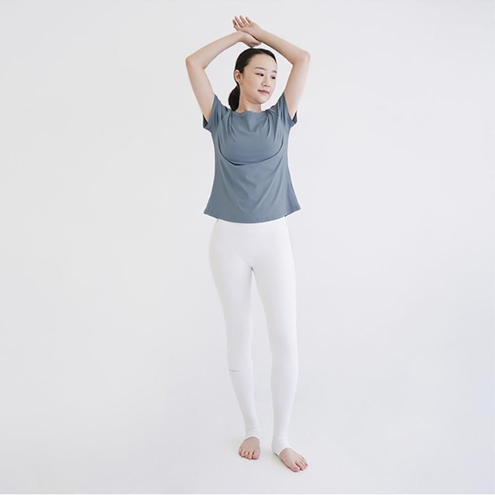 Mukasa DURABLE 簡約短袖運動上衣 - 青花藍 - MUK-22041