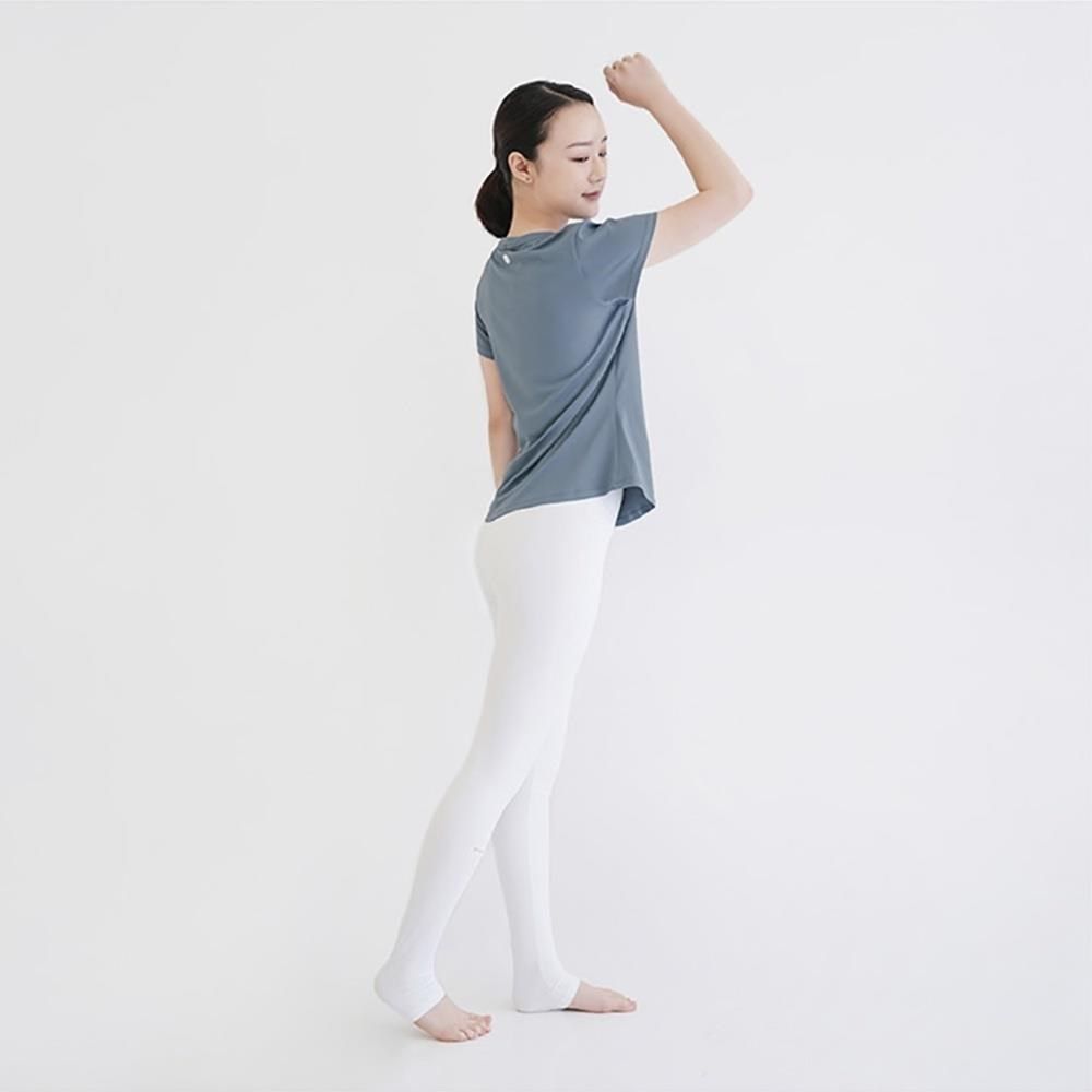 Mukasa DURABLE 簡約短袖運動上衣 - 青花藍 - MUK-22041