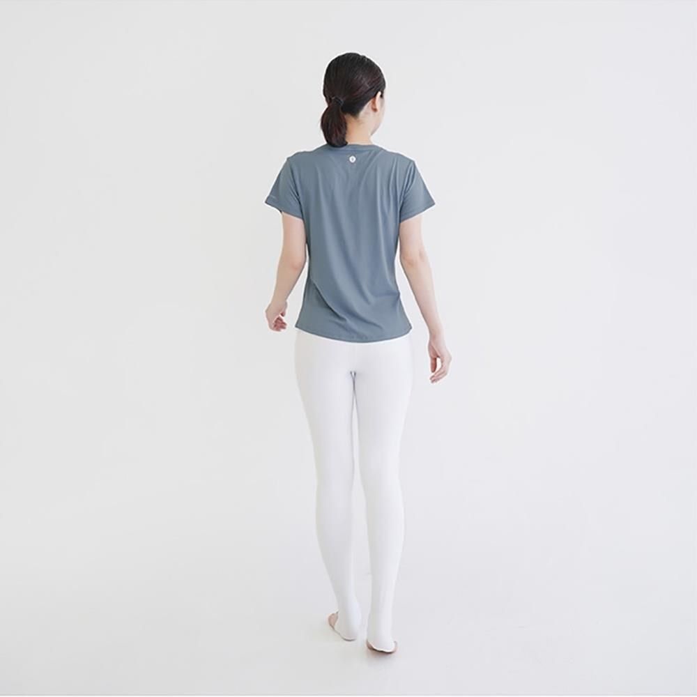 Mukasa DURABLE 簡約短袖運動上衣 - 青花藍 - MUK-22041