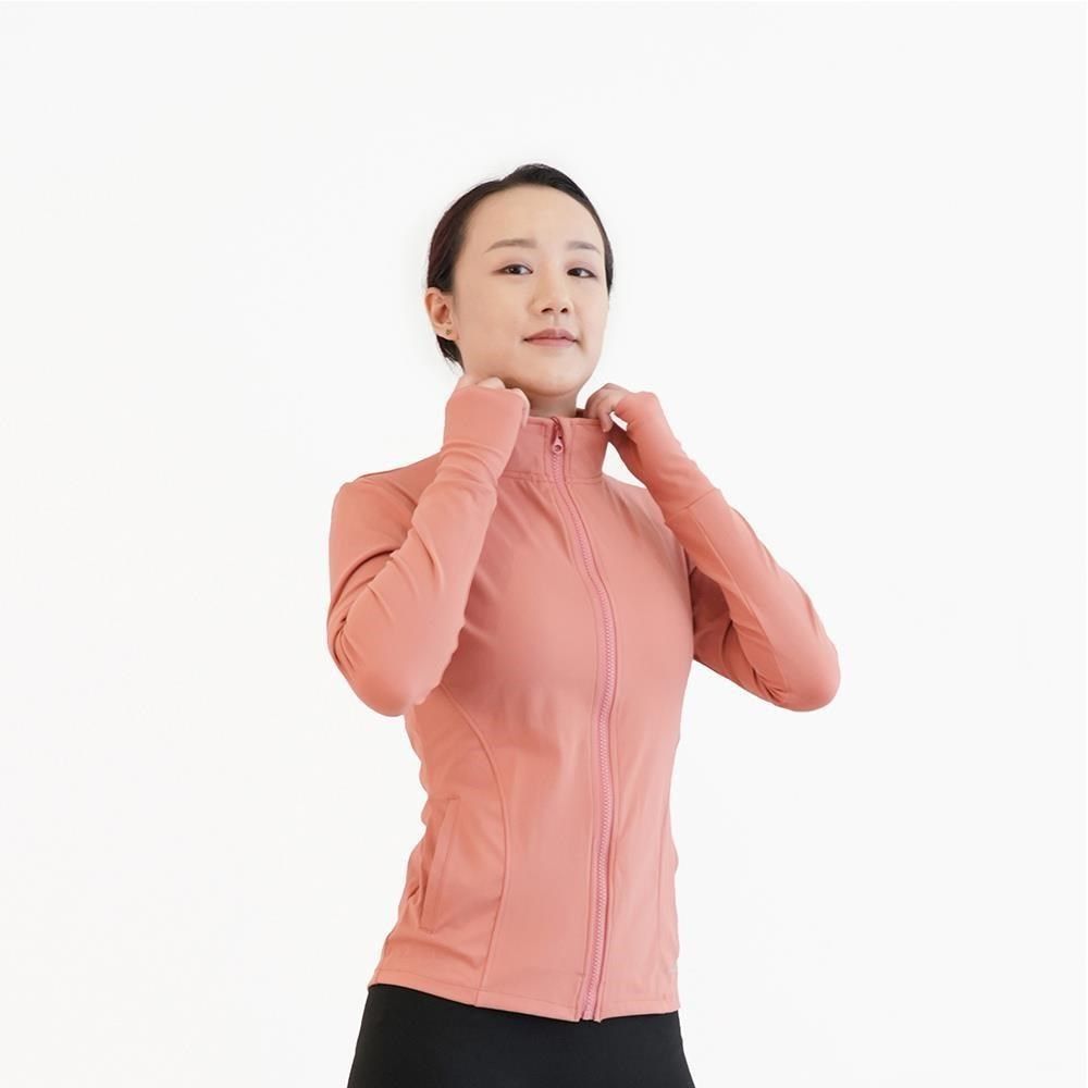  【南紡購物中心】 【Mukasa】DURABLE 修身短版立領外套 - 楓紅 - MUK-23046