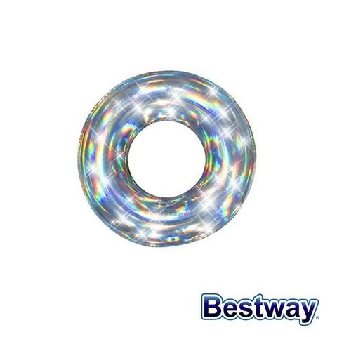 BESTWAY 【南紡購物中心】  42吋炫彩銀大泳圈 36240