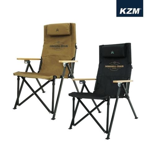 【南紡購物中心】 【KAZMI KZM】素面木手把四段可調折疊椅-早點名露營生活館