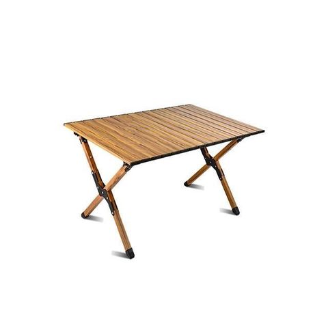 【南紡購物中心】 輕量木紋蛋捲桌 折疊桌60cm
