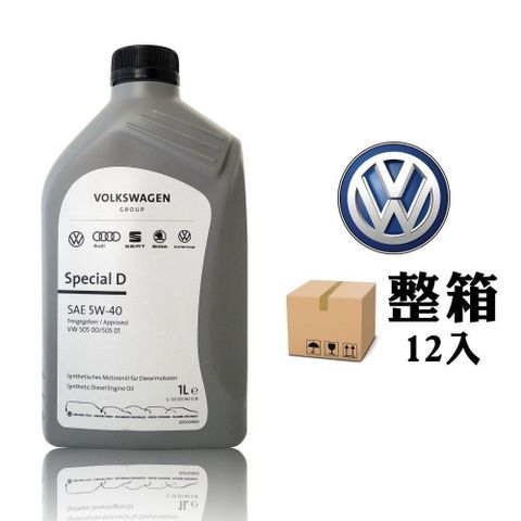 【南紡購物中心】 福斯 VW Special D 5W40 柴油全合成機油【整箱12入】