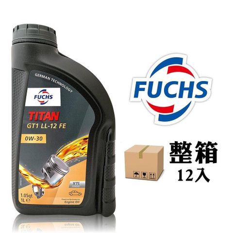 【南紡購物中心】 Fuchs TITAN GT1 LL-12 FE 0W30 全合成機油【整箱12瓶】