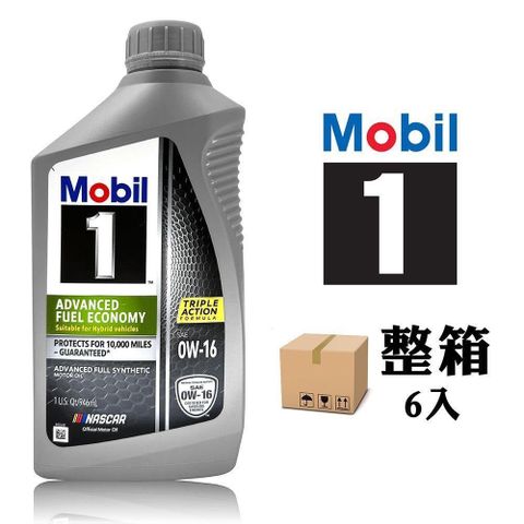 【南紡購物中心】 Mobil 1 Advanced Fuel Economy 0W16 全合成機油(整箱6罐)