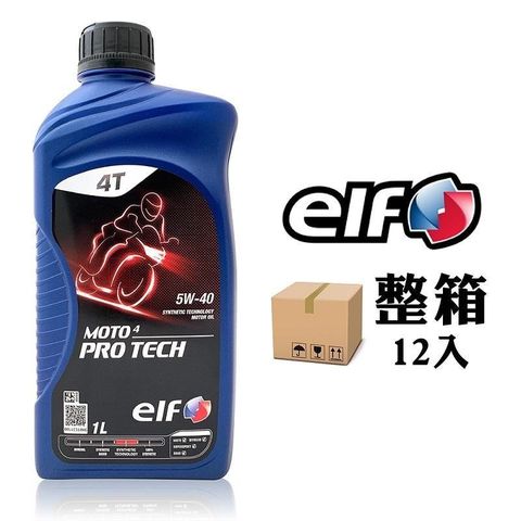 ELF 【南紡購物中心】  MOTO4 ProTech 5W40 機車機油 摩托車潤滑油【整箱12入】