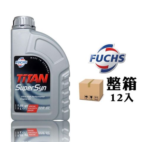 【南紡購物中心】 Fuchs TITAN SUPERSYN 10W60 A3/B4 長效全合成機油(整箱12入)