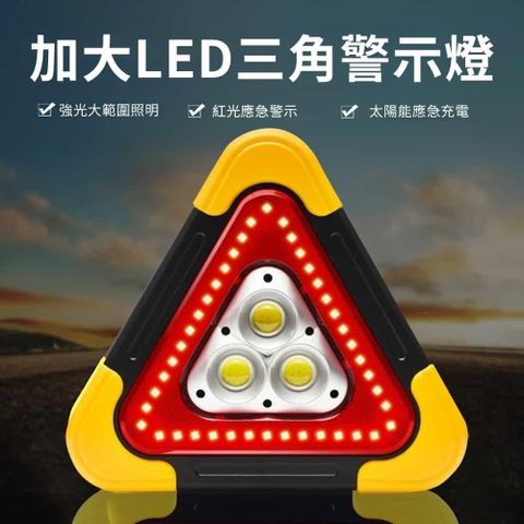 神奇威力鯨 _神奇威力鯨新升級加大LED三角警示燈-太陽能/電池款任選