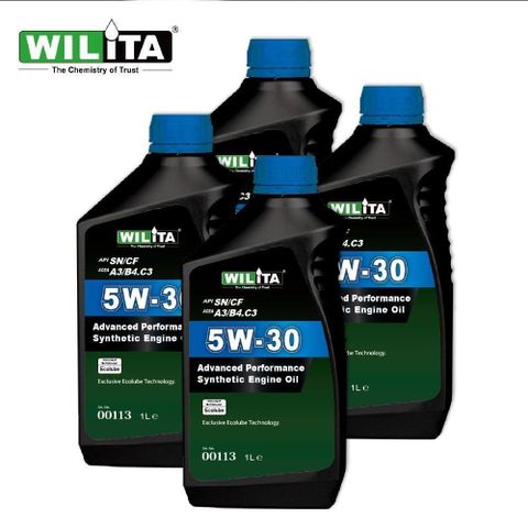 【WILITA 威力特】5W30高性能全合成機油4入