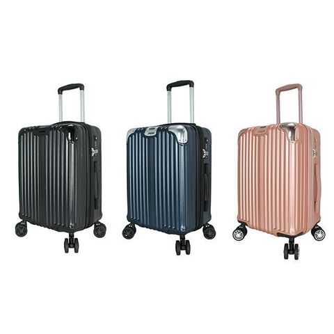 Eason 25吋行李箱360度飛機輪防盜拉鍊避震輪防刮PC+ABS隱藏勾杯架