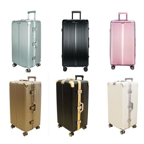 Eason 30吋行李箱防盜鋁框胖胖箱360度旋轉3:7蓋外掛鉤防撞角PC+ABS拉絲防刮紋