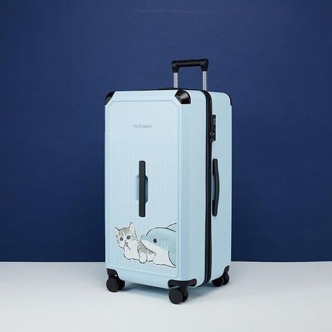 【南紡購物中心】 『mofusand』貓福珊迪旅行箱28吋-藍