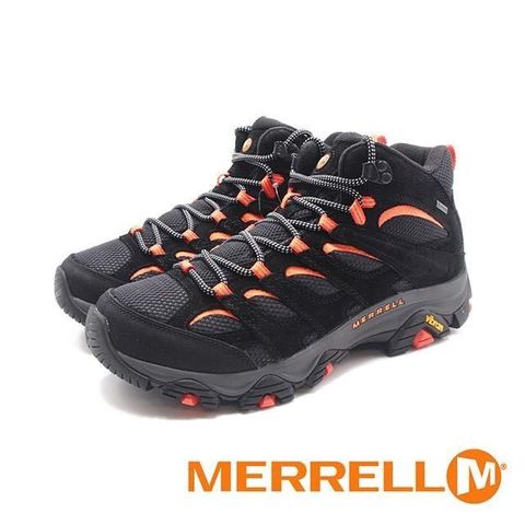 【南紡購物中心】 MERRELL(男)MOAB 3 MID GORE-TEX防水登山中筒鞋 男鞋-黑橘(另有綠紅)