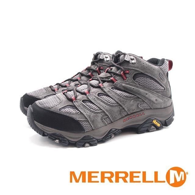 Merrell 【南紡購物中心】 (男)MOAB 3 MID GORE-TEX防水登山中筒鞋 男鞋-寬楦灰