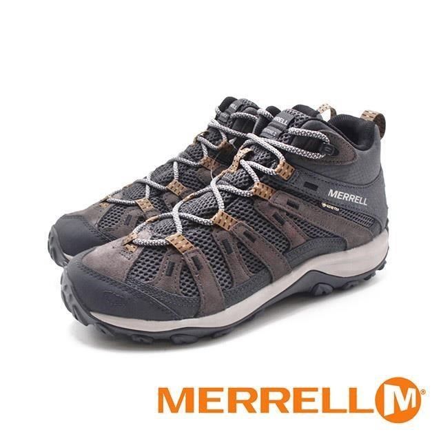 Merrell 【南紡購物中心】 (男)ALVERSTONE 2 MID GORE-TEX防水中筒經典登山鞋 男鞋-深灰咖