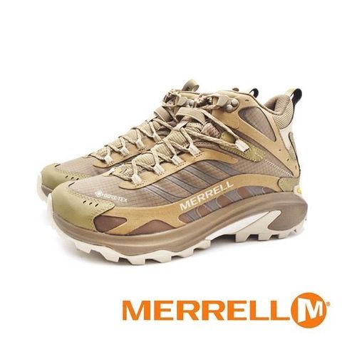 Merrell 【南紡購物中心】 (男)MOAB SPEED 2 MID GORE-TEX防水輕量登山戶外高筒鞋 男鞋-卡其