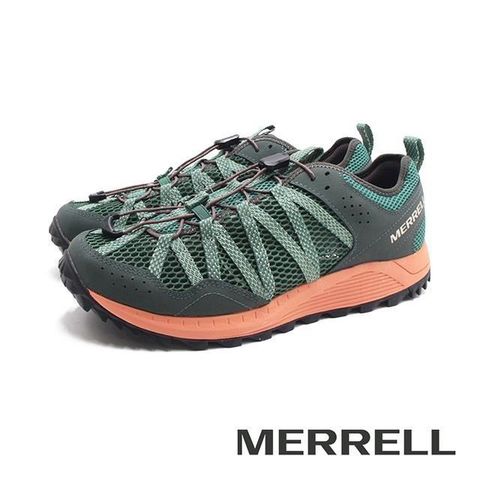 Merrell 【南紡購物中心】 (男)WILDWOOD AEROSPORT水陸兩棲速乾運動鞋 男鞋-綠色