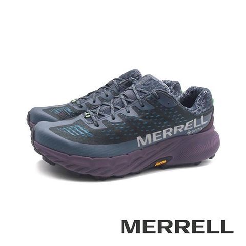 MERRELL(男)AGILITY PEAK 5 GTX戶外健身輕量型慢跑越野防水運動鞋 男鞋-石板藍