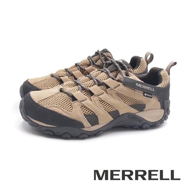 Merrell 邁樂 (男)ALVERSTONE GTX 防水麂皮郊山健行越野登山鞋 男鞋-咖啡棕