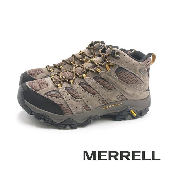 Merrell 邁樂 (男)MOAB 3 MID GORE-TEX防水登山中筒健行鞋 男鞋-寬楦棕