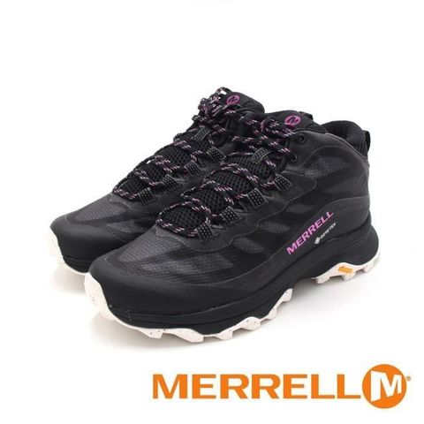 【南紡購物中心】 MERRELL(女)MOAB SPEED MID GORE-TEX防水郊山健行中筒鞋 女鞋-黑紫