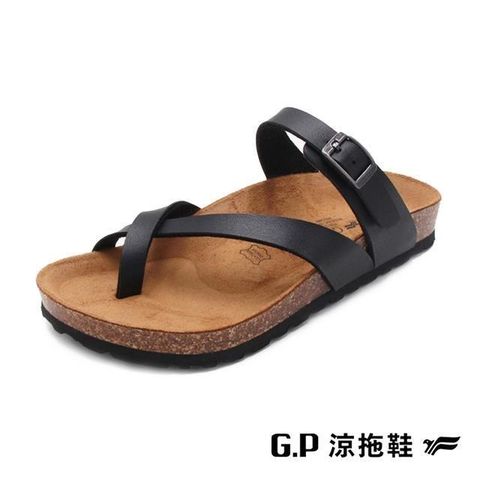 【南紡購物中心】 GP(女)套趾柏肯拖鞋女鞋-黑色(另有白色)