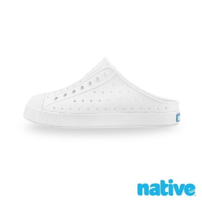 native 【南紡購物中心】 小童鞋 JEFFERSON CLOG 小奶油穆勒鞋-貝殼白