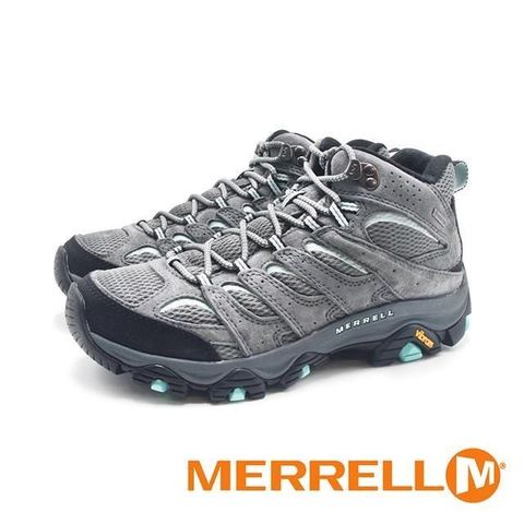 Merrell 【南紡購物中心】 (女)MOAB 3 MID GORE-TEX防水登山中筒鞋 女鞋-灰藍綠