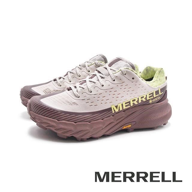 Merrell 【南紡購物中心】 (女)AGILITY PEAK 5 GTX防水戶外健身輕量型慢跑越野鞋 女鞋-淺卡其