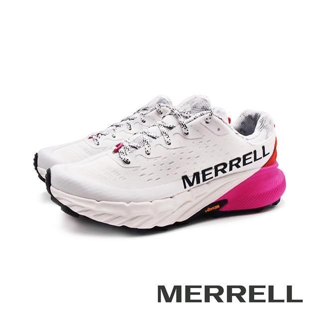 Merrell 【南紡購物中心】 (女)AGILITY PEAK 5戶外健身輕量型慢跑越野鞋 女鞋-白桃紫