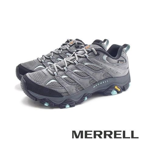 Merrell 【南紡購物中心】 (女)MOAB 3 GORE-TEX防水登山健行鞋 女鞋-寬楦灰藍綠色