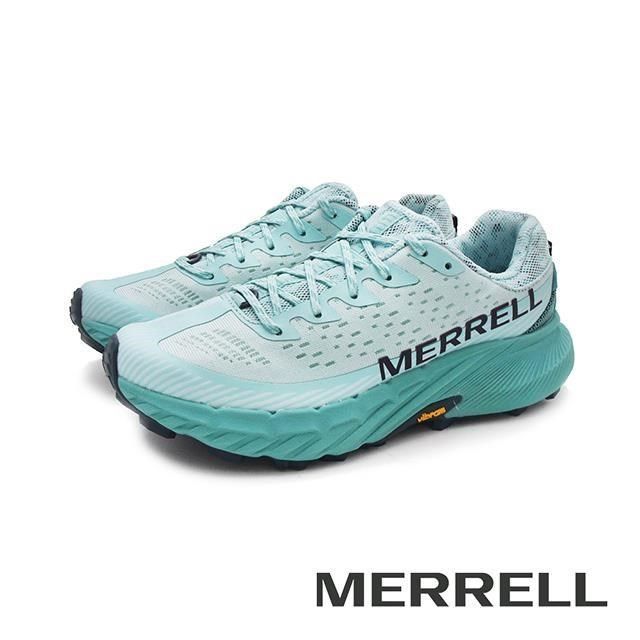 Merrell (女)AGILITY PEAK 5輕量戶外越野慢跑運動鞋 女鞋-冰川藍綠