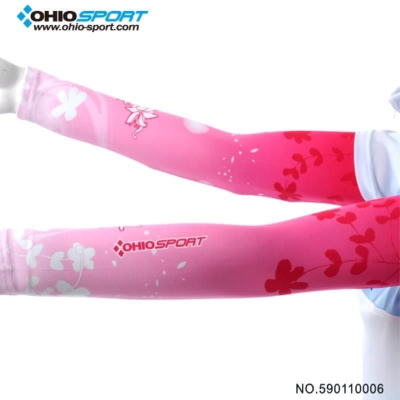 OHIOSPORT 【南紡購物中心】 【路達車衣館】  女款 花系列昇華袖套