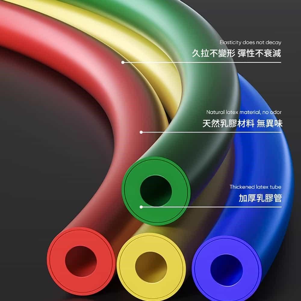 時尚玩家 150磅健身乳膠拉力繩12件套-附收納袋(彈力帶 拉力帶 彈力繩)